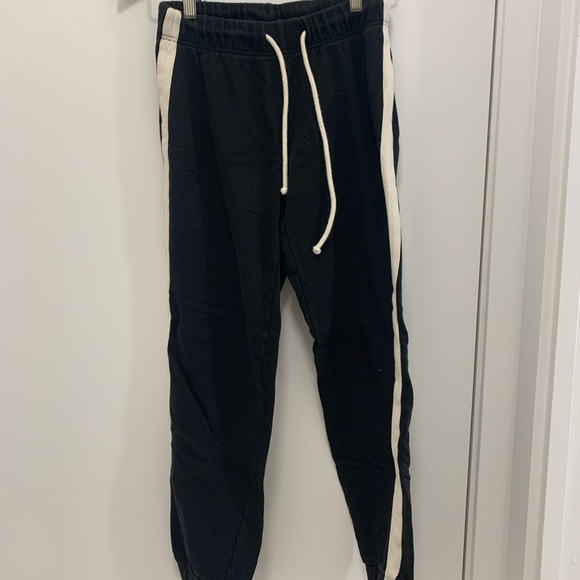 black joggers with white side stripe - Picture 1 of 3
